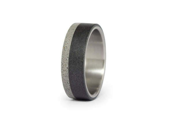 Titanium, Concrete and Graphite ring. (00433_7N)
