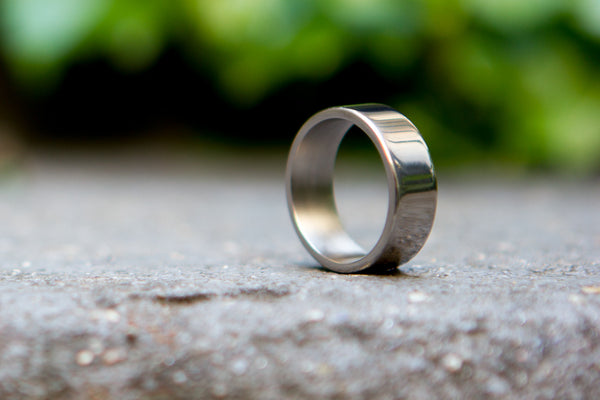 Polished titanium ring (00004_7N)
