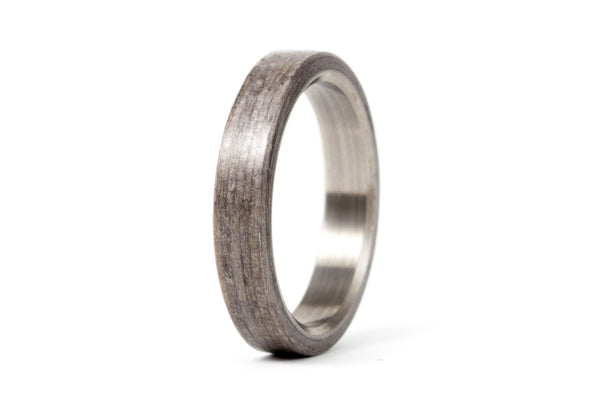 Titanium and bentwood ring (00500_4N)