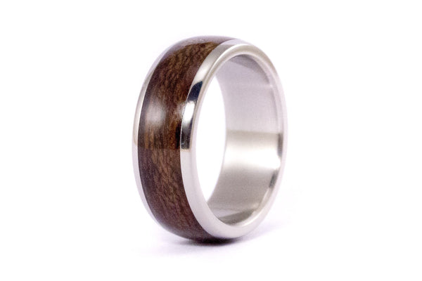 Titanium and cocobolo bentwood ring (00528_8N)