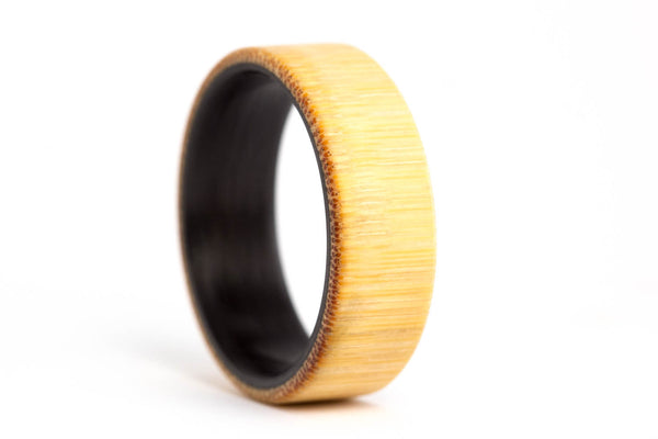 Bamboo and carbon fiber inside ring (03002_7N)