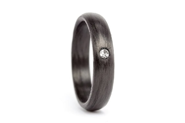Carbon fiber ring with Swarovski (00100_4S1)