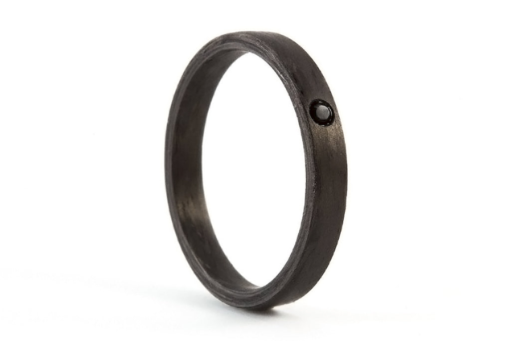 Carbon fiber ring with Swarovski (00101_4S13)