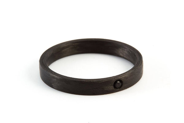 Carbon fiber ring with Swarovski (00101_4S13)