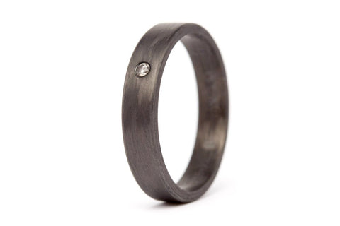 Carbon fiber ring with Swarovski (00101_4S1)