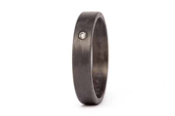 Carbon fiber ring with Swarovski (00101_4S1)