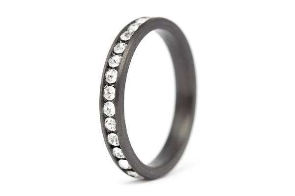 Carbon fiber ring with Swarovskis (00117_3S1)