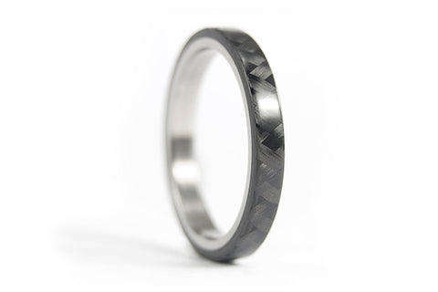 Titanium and carbon fiber ring (00312_3N)