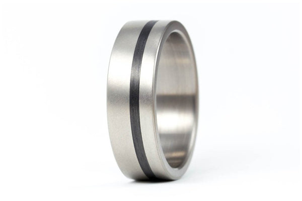Titanium and carbon fiber ring (00313_7N)