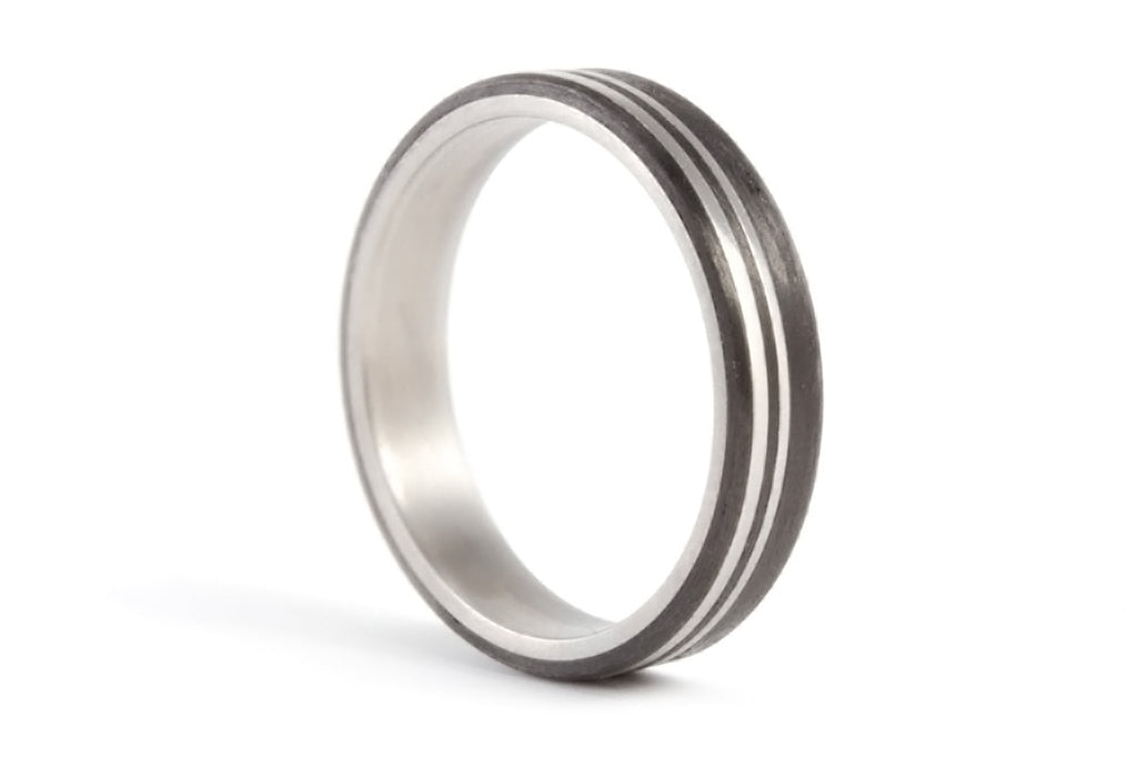 Titanium and carbon fiber ring (00314_4N)