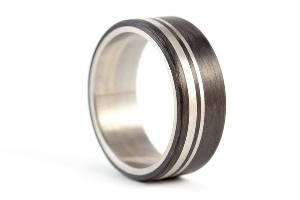 Titanium and carbon fiber ring (00314_7N)