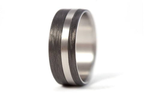 Titanium and carbon fiber ring (00315_7N)