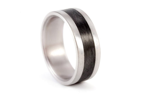 Titanium and carbon fiber ring (00317_7N)
