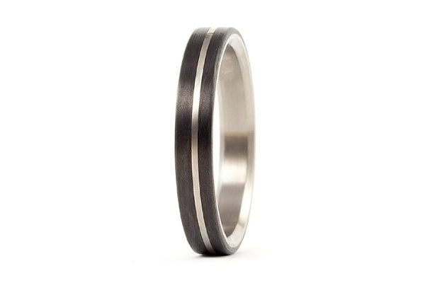 Titanium and carbon fiber ring (00318_4N)
