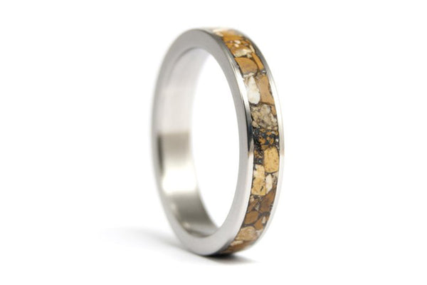 Titanium and jasper ring (03223_4N)