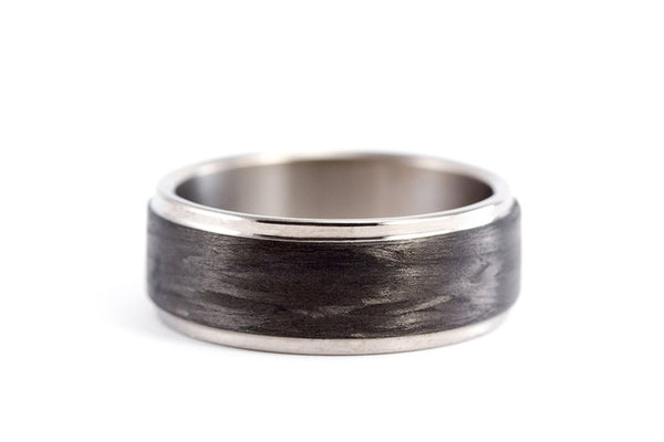 Titanium and carbon fiber ring (00324_8N)