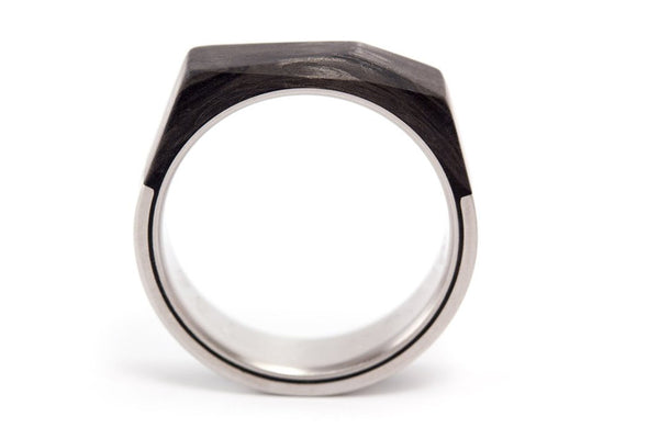 Titanium and carbon fiber ring (00329_7N)