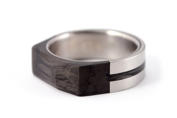 Titanium and carbon fiber ring (00329_7N)