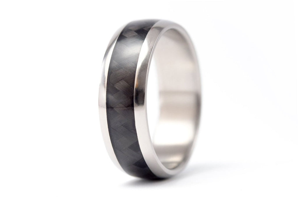 Titanium and carbon fiber ring (00331_7N)