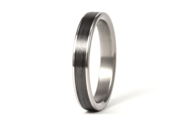 Titanium and carbon fiber wedding bands (00333_4N7N)