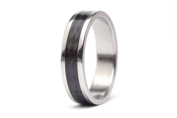 Titanium and carbon fiber ring (00335_7N)