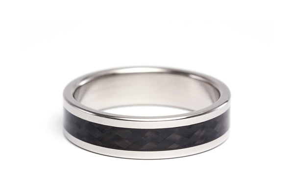 Titanium and carbon fiber ring (00335_7N)