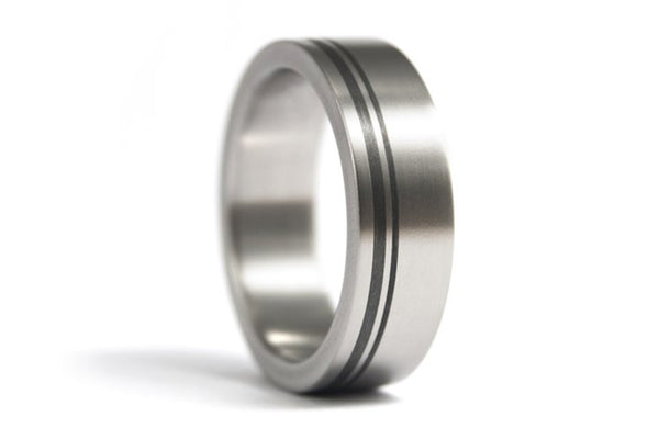 Titanium and carbon fiber ring (00336_6N)