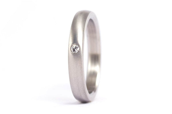 Matte titanium ring with Swarovski (00003_3S1)