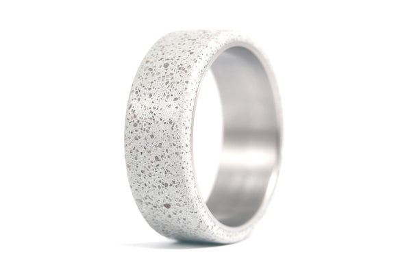 Titanium and concrete wedding bands with Swarovski (00705_4S1_7N)
