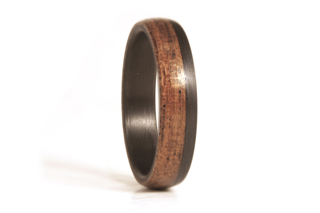 Carbon fiber and wenge bentwood ring (00420_6N)