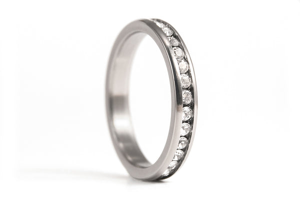 Eternity titanium ring with Swarovski (00028_3S1)