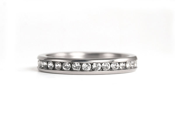 Eternity titanium ring with Swarovski (00028_3S1)