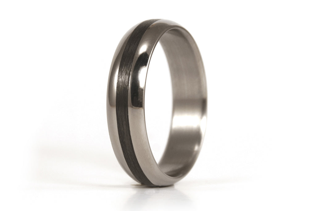 Titanium and carbon fiber ring (00345_4N)