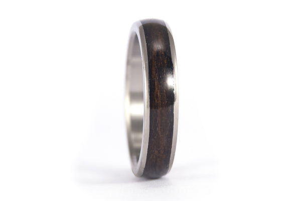 Titanium and bentwood ring (00528_4N)