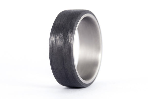 Titanium and carbon fiber wedding bands (00310_4N8N)
