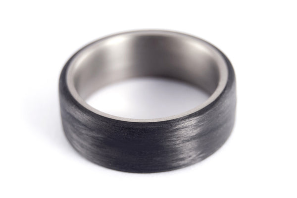 Titanium and carbon fiber ring (00310_8N)