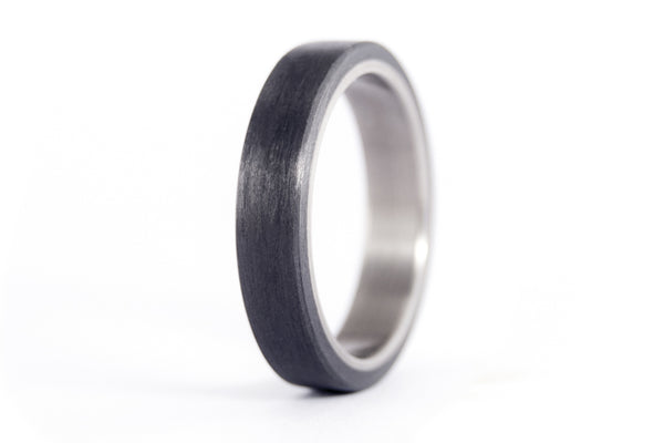 Titanium and carbon fiber ring (00310_4N)