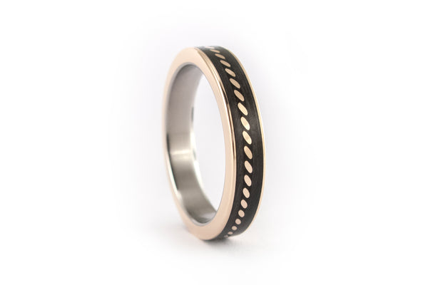 Carbon fiber and 18ct gold wedding rings (44704_4N6N)