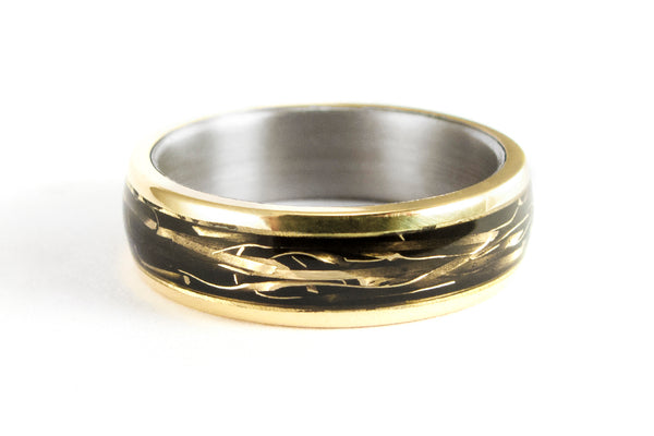 18ct gold and titanium ring (04706_6N)