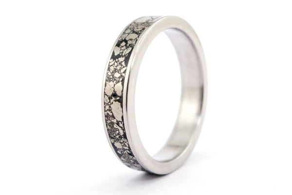 Titanium and pyrite ring (03224_4N)