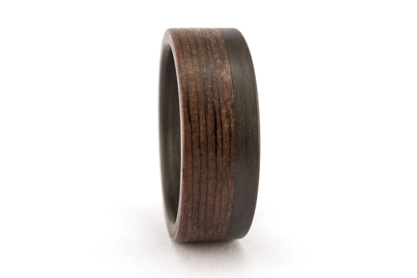 Carbon fiber and wenge bentwood ring (00416_8N)
